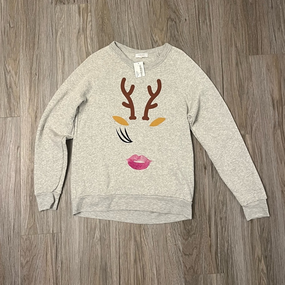 Blaine Bowen Reindeer Kisses crewneck NWT